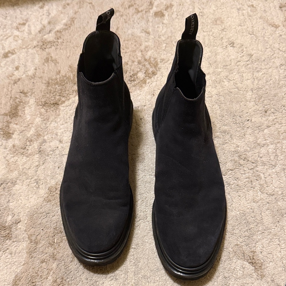 Guardiani Black Suede Men's Chelsea Boots